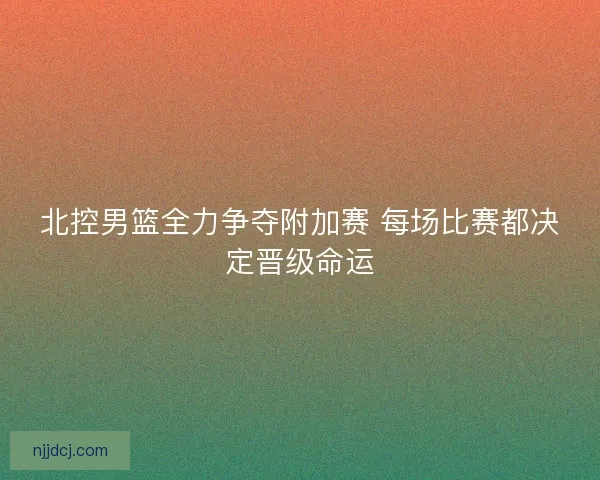 北控男篮全力争夺附加赛 每场比赛都决定晋级命运